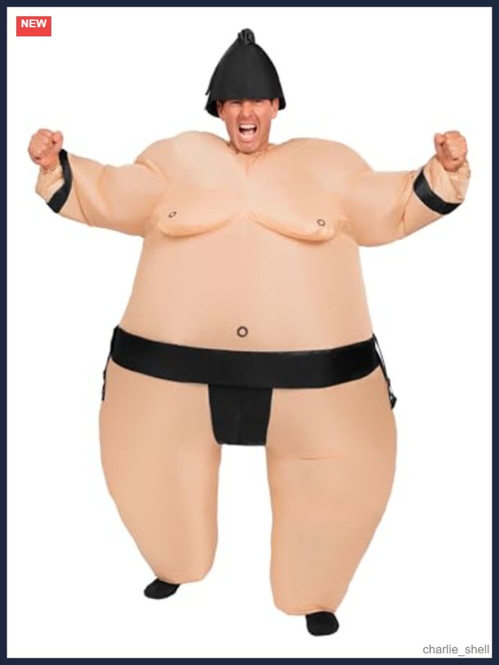 Adult Inflatable Sumo Wrestler Costume One Size Fits Most Complete Set